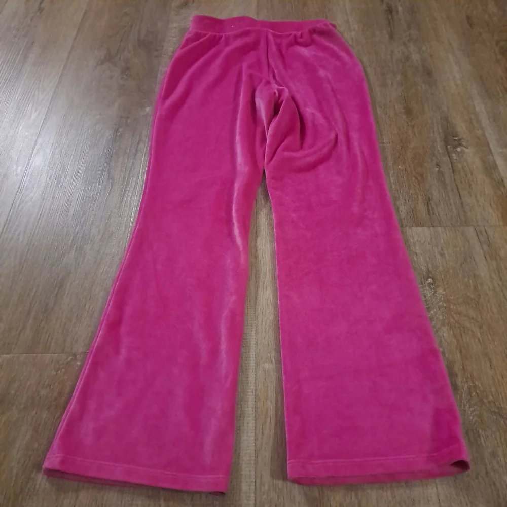The Children's Place Girl's Pink Velour Flare-Leg Activewear Pants Size 7/8 M